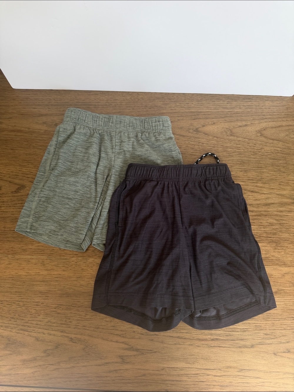 Kids Active Pull-On Shorts - Black and Heather Gray